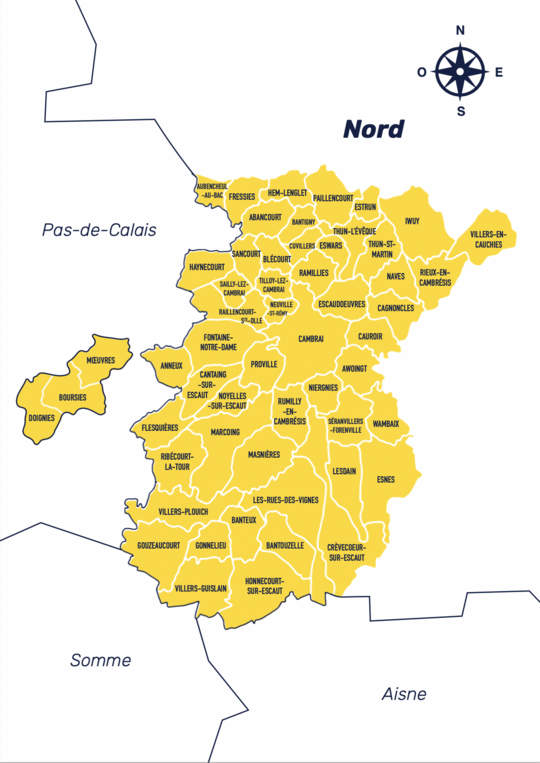 Un territoire de 55 communes depuis le 1er janvier 2017.